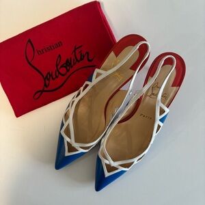 Christian Louboutin Multi-coloured Slingback Heels